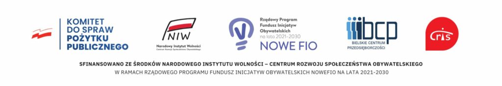 obrazek zawiera ciąg logotypów projekt Śląskie NOWEFIO