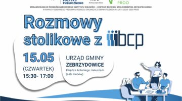 Rozmowy Stolikowe z Bielskim Centrum Przedsiębiorczości w Gminie Zebrzydowice!
